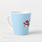 Tasse Latte Requin de Noël (Angle gauche)