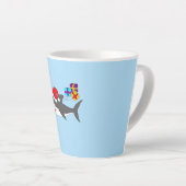 Tasse Latte Requin de Noël (Angle droit)