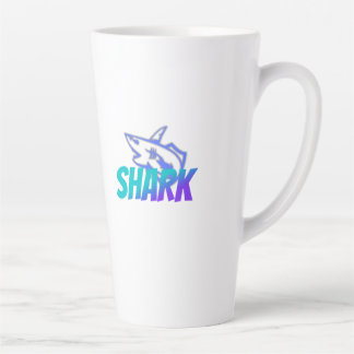 Tasse Latte Requin | Design de prédateur océanique audacieux p