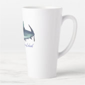Tasse Latte requin gris cool (Droite)