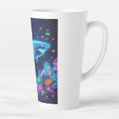 Tasse Latte Requin néon coloré (Droite)