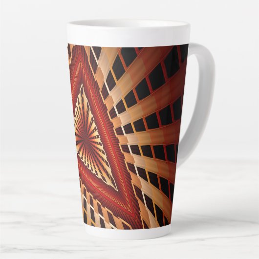 Tasse Latte Réseau d'Imaginaires 3D Conception graphique fract (Angle droit)