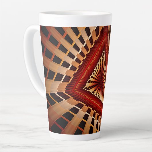 Tasse Latte Réseau d'Imaginaires 3D Conception graphique fract (Angle gauche)