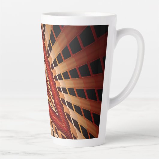 Tasse Latte Réseau d'Imaginaires 3D Conception graphique fract (Droite)
