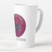 Tasse Latte Respiré une fois : Crâne de démon hypnotique (Angle droit)