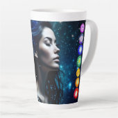 Tasse Latte Respirer et libérer | Belle Femme Ethérée (Angle droit)