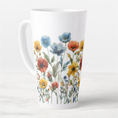 Tasse Latte Ressort aquarelle Fleurs sauvages-67548 (Angle gauche)