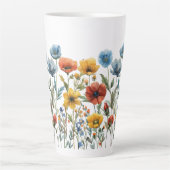 Tasse Latte Ressort aquarelle Fleurs sauvages-67548 (Devant)