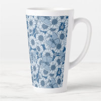 Ressort bleu, fleurs sauvages, marguerites