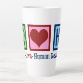 Tasse Latte Ressources humaines Peace Love HR (Devant)