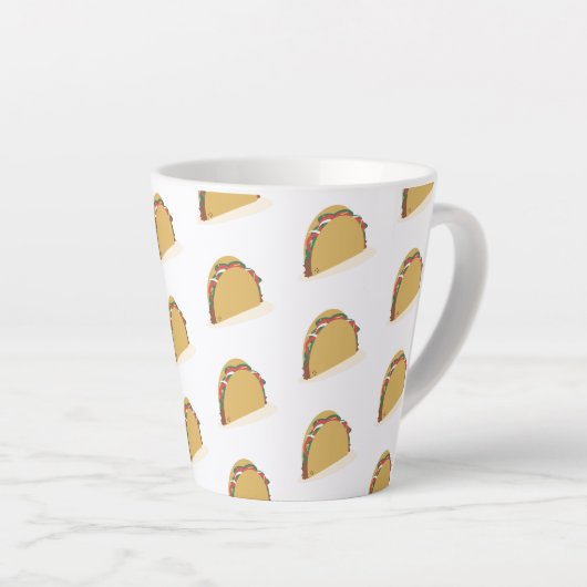 Tasse Latte Restaurant de nourriture de coquille de taco isomé (Angle droit)