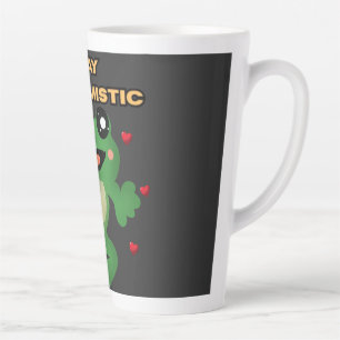 Tasse Latte Restez Hoptimiste Grenouille Mignonne Pun Drôle Ca