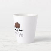 Tasse Latte Restez Positif... Même les Jours de Charge. (Devant)