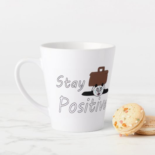 Tasse Latte Restez Positif... Même les Jours de Charge. (En situation)
