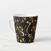 Tasse Latte Résumé Jaune (Angle gauche)