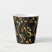 Tasse Latte Résumé Jaune (Devant)