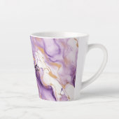 Tasse Latte Résumé Or Blanc Violet (Droite)