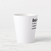 Tasse Latte Rétired a person who is happy on Mondays funny (Devant)