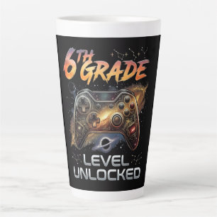 Tasse Latte Retour à l'école 6e année joueur premier jour d'éc