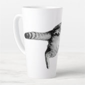 Tasse Latte Retourner en noir et blanc (Angle gauche)
