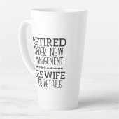 Tasse Latte Retraité Sous Nouvelle Gestion Voir Femme Pour Plu (Angle gauche)