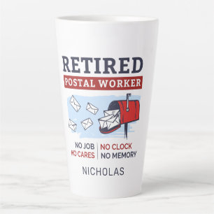 Tasse Latte Retraité Transporteur postal Cotravailleur postal 
