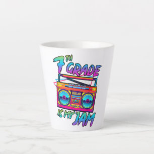Tasse Latte Rétro 80s 7e année est mon truc retour à l'école