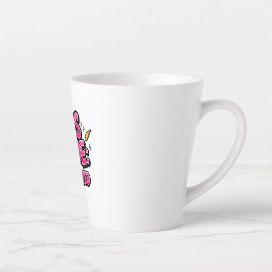 Tasse Latte Retro 90s "Sass Mode Activated" (Droite)