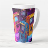 Tasse Latte Retro Arcade Machines (Angle droit)