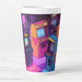 Tasse Latte Retro Arcade Machines (Devant)
