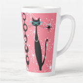 Tasse Latte Retro Atomique Moyen Siècle moderne Cool Star de c (Droite)