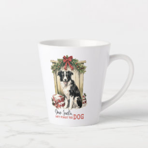 Tasse Latte Rétro cher Père Noël n'oubliez pas le chien Noël