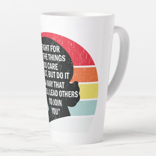 Tasse Latte Retro Combat Pour Les Choses Qui Vous Intéressent (Angle droit)