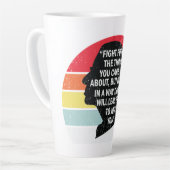 Tasse Latte Retro Combat Pour Les Choses Qui Vous Intéressent (Angle gauche)