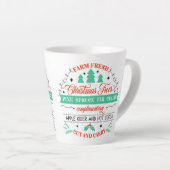 Tasse Latte Retro frais coupe arbres de Noël Annonce (Angle droit)