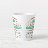 Tasse Latte Retro frais coupe arbres de Noël Annonce (Devant)