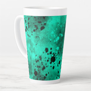 Tasse Latte Retro Green Paint Splatter