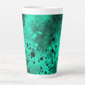 Tasse Latte Retro Green Paint Splatter (Devant)