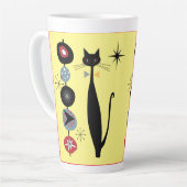 Tasse Latte Retro l'ère atomique milieu du siècle moderne Cool (Angle gauche)