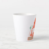 Tasse Latte Retro Llama Alpaca Caractère animal de Noël (Devant)