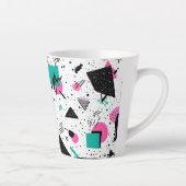Tasse Latte Retro Memphis Geometric Pattern (Droite)
