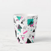 Tasse Latte Retro Memphis Geometric Pattern (Devant)