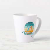 Tasse Latte Retro Sunset 74 Vintage en détresse (Angle droit)
