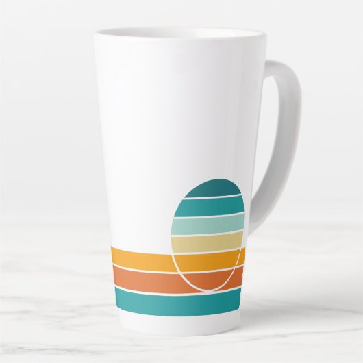 Tasse Latte Retro Sunset 76 (Angle droit)