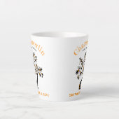 Tasse Latte Retrouvailles en famille Tendance Orange Arbre Flo (Devant)
