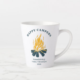 Tasse Latte Réunion de famille Happy Campers sur mesure