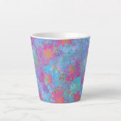 Tasse Latte Rêve rose et turquoise (Devant)