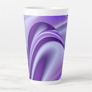 Tasse Latte Rêves arc-en-ciel à fleurs violettes