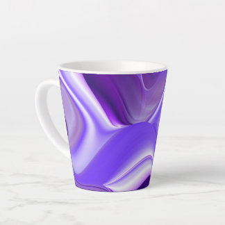 Tasse Latte Rêves arc-en-ciel à fleurs violettes