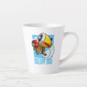 Tasse Latte Rêvez Gros ! Carton de tortue dynamique (Droite)